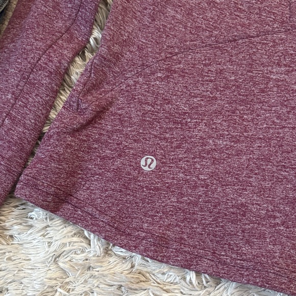 Lululemon size 4 marled purple turtleneck sweat wicking top - Picture 5 of 6